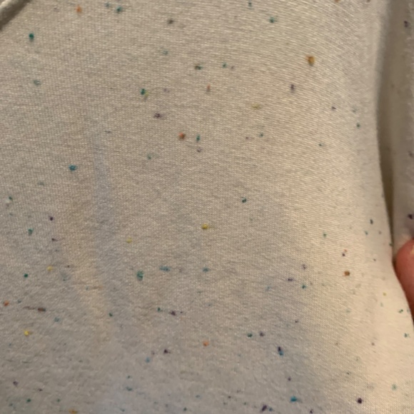 Three Dots‎ white confetti essentials light sweatshirt/thermal - Picture 3 of 5